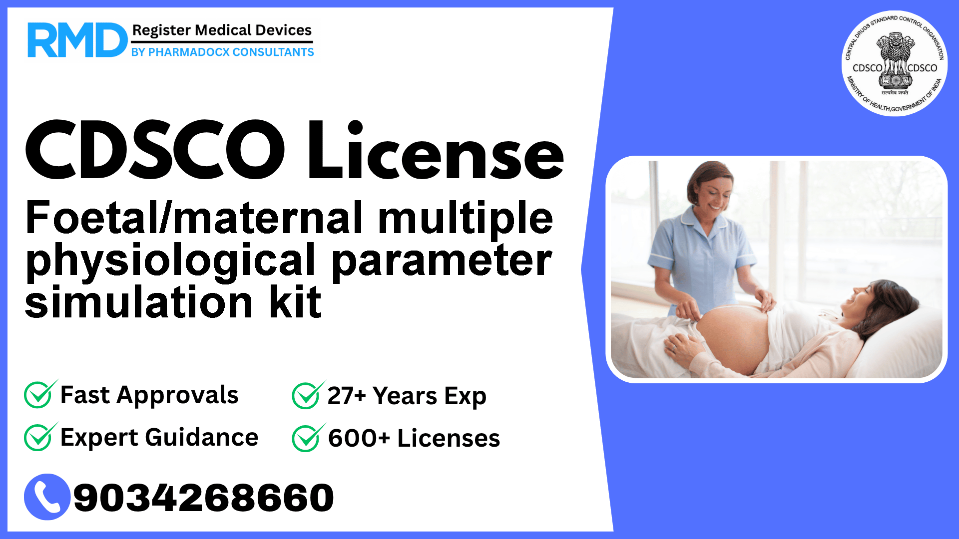 CDSCO License for Foetal/maternal multiple physiological parameter simulation kit