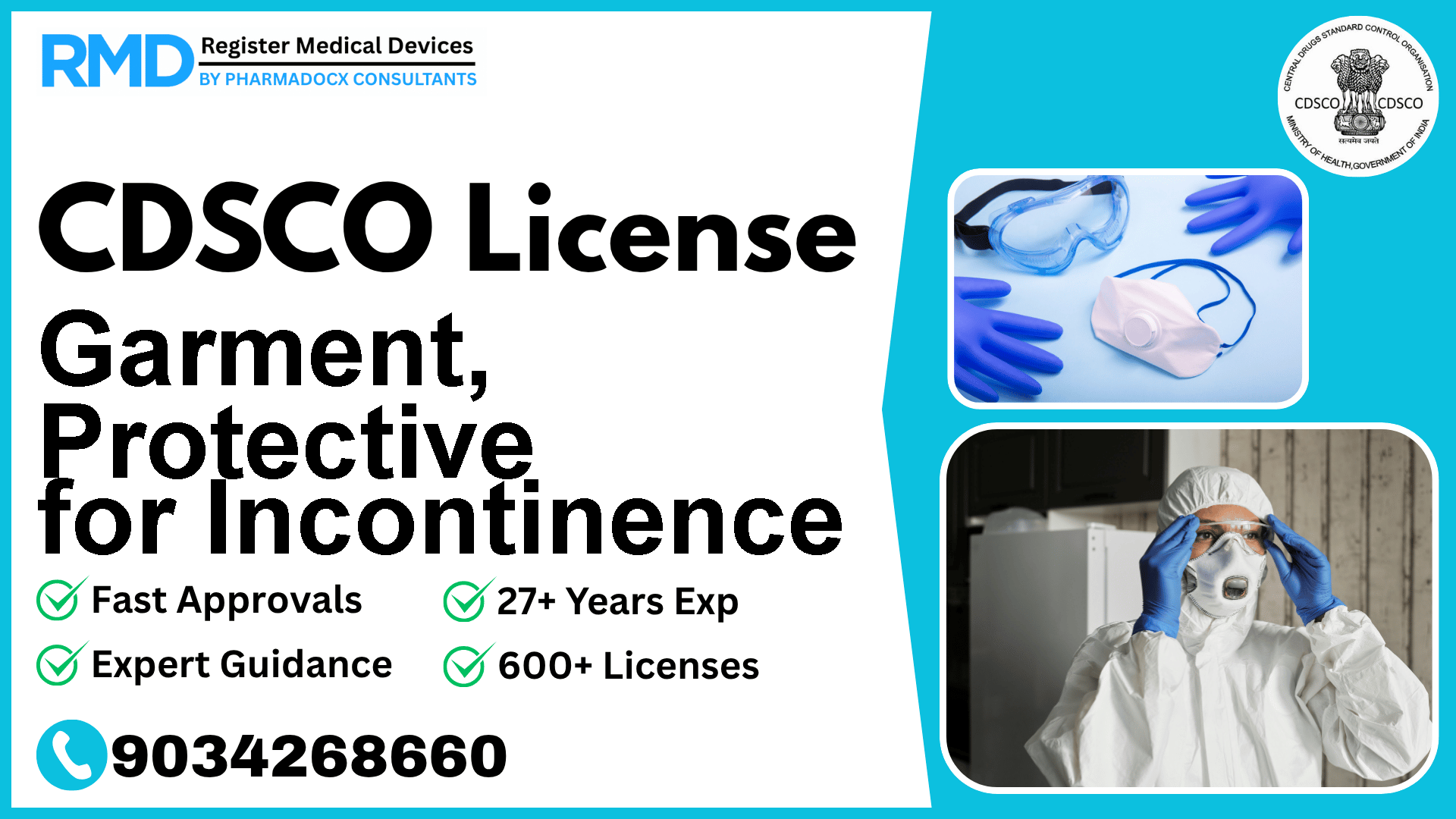 CDSCO License for Garment, Protective for Incontinence