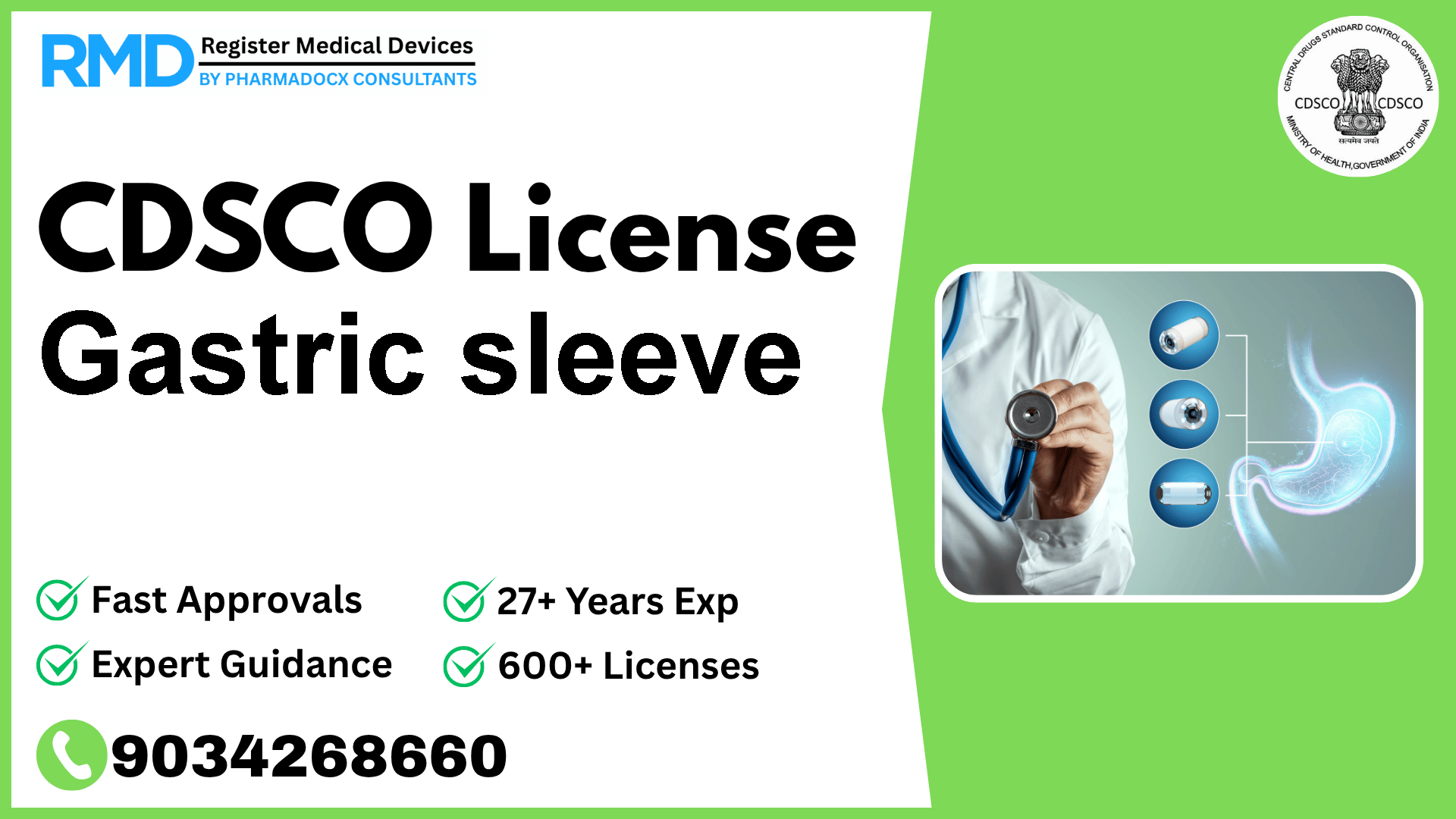 CDSCO License for Gastric sleeve