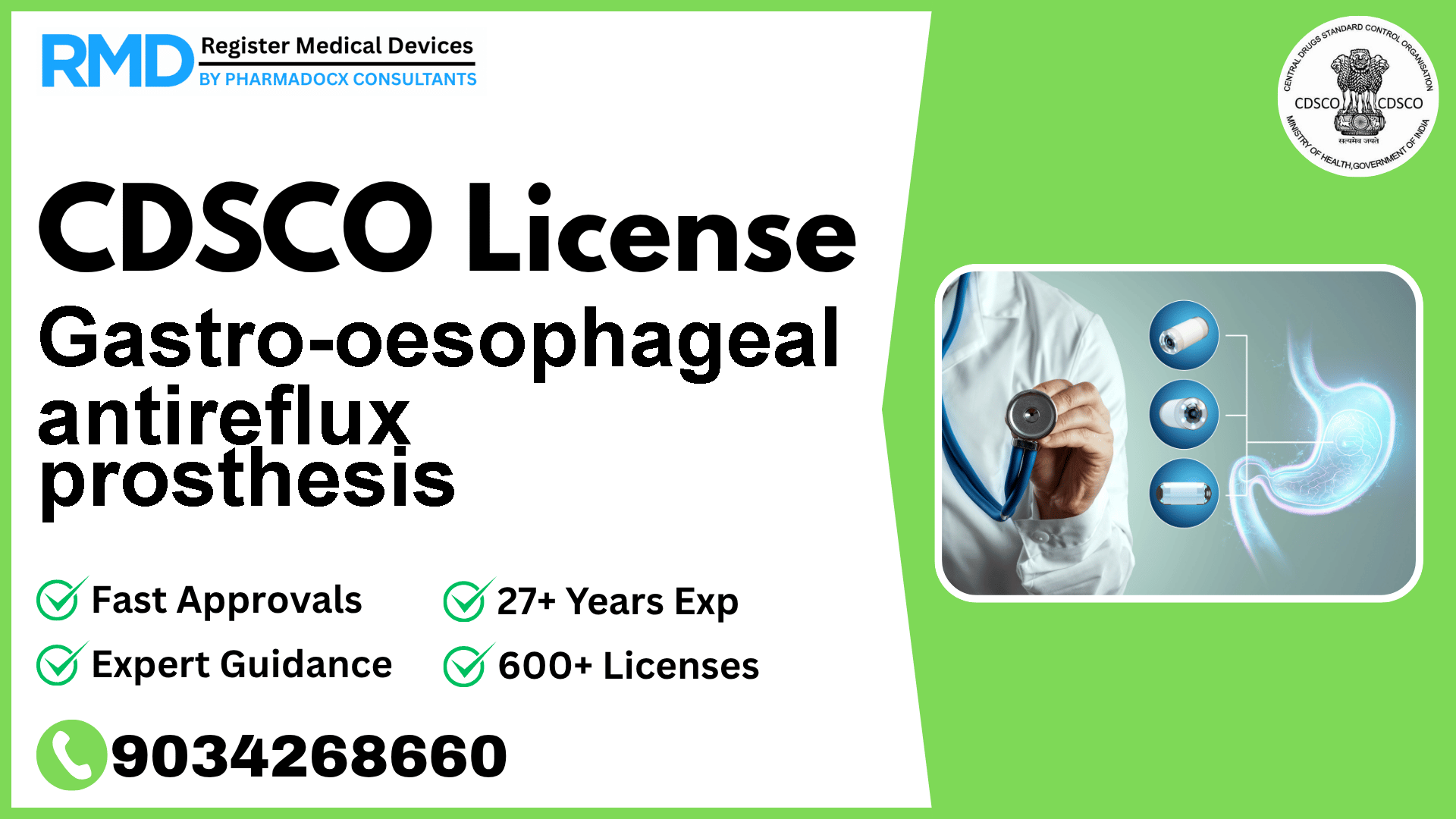 CDSCO License for Gastro-oesophageal antireflux prosthesis