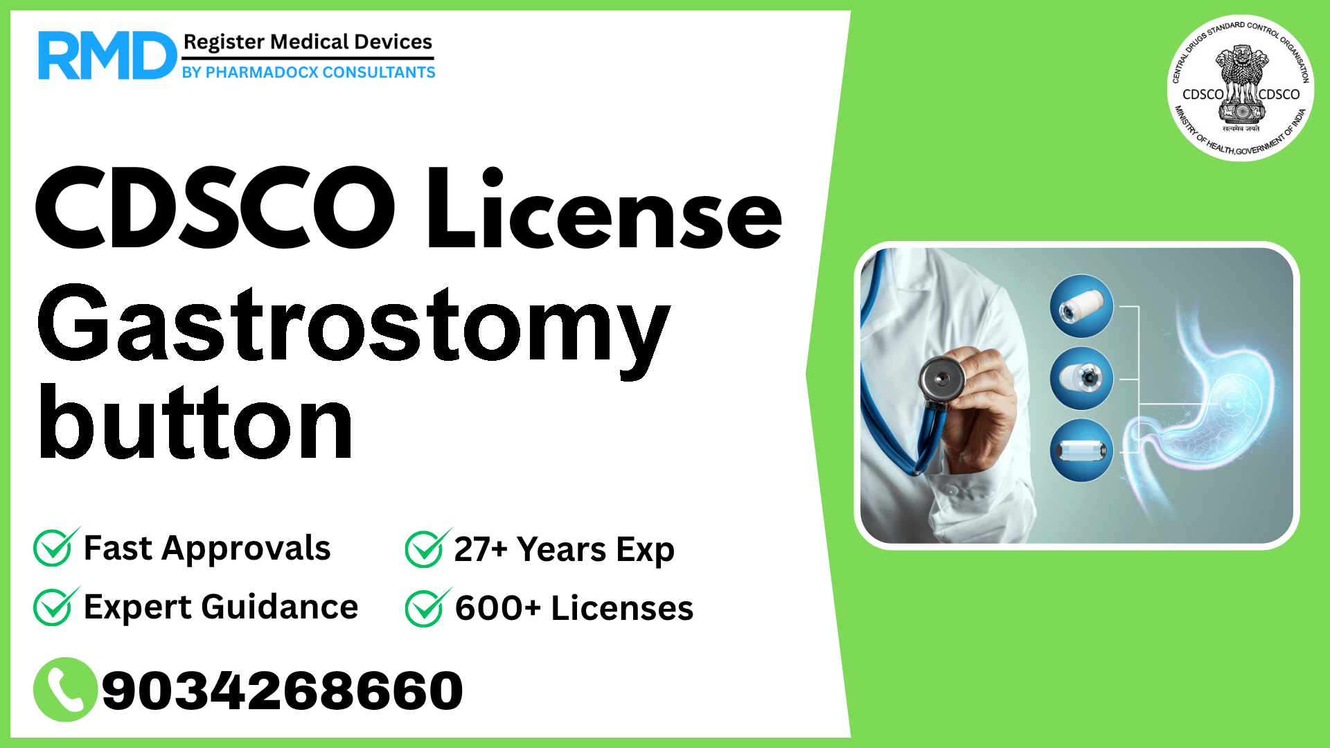 CDSCO License for Gastrostomy button