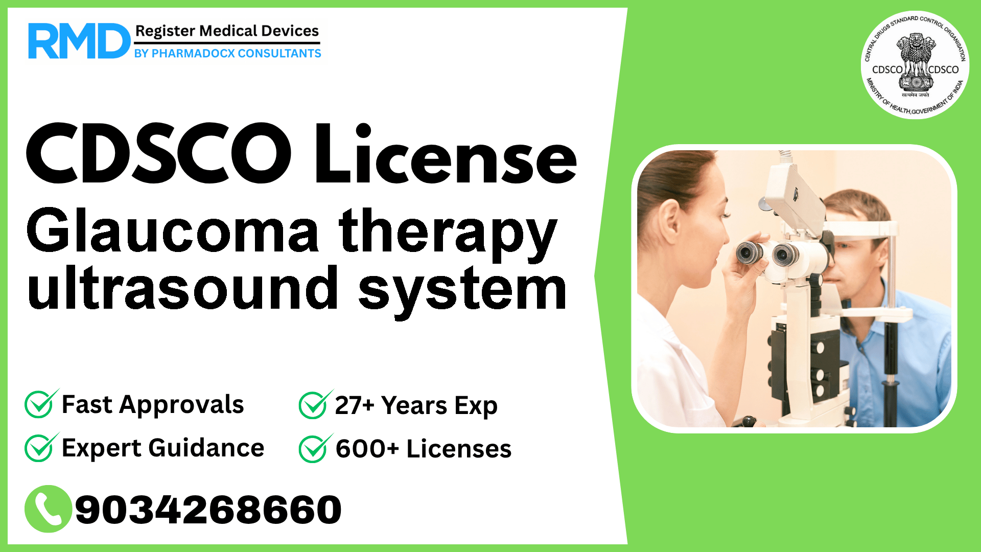 CDSCO License for Glaucoma therapy ultrasound system