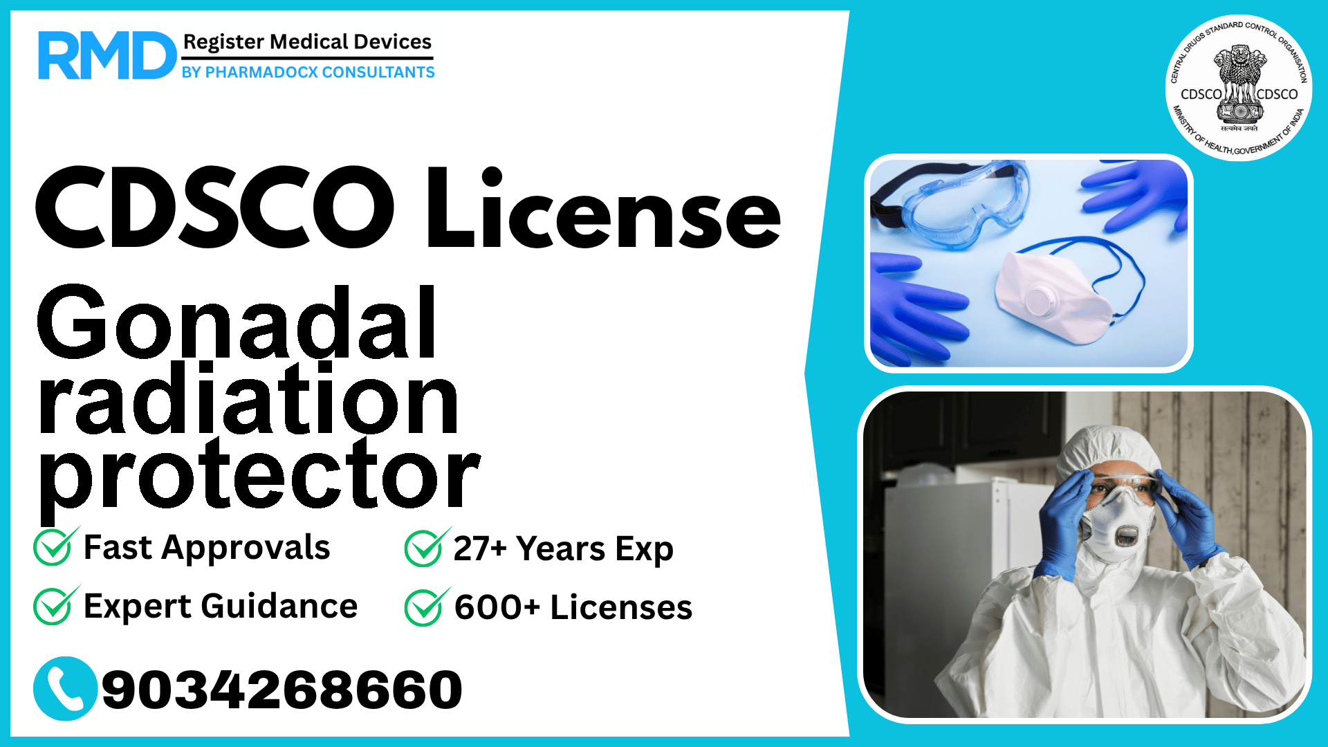 CDSCO License for Gonadal radiation protector