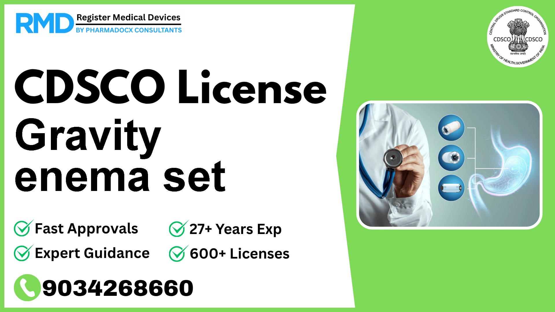 CDSCO License for Gravity enema set