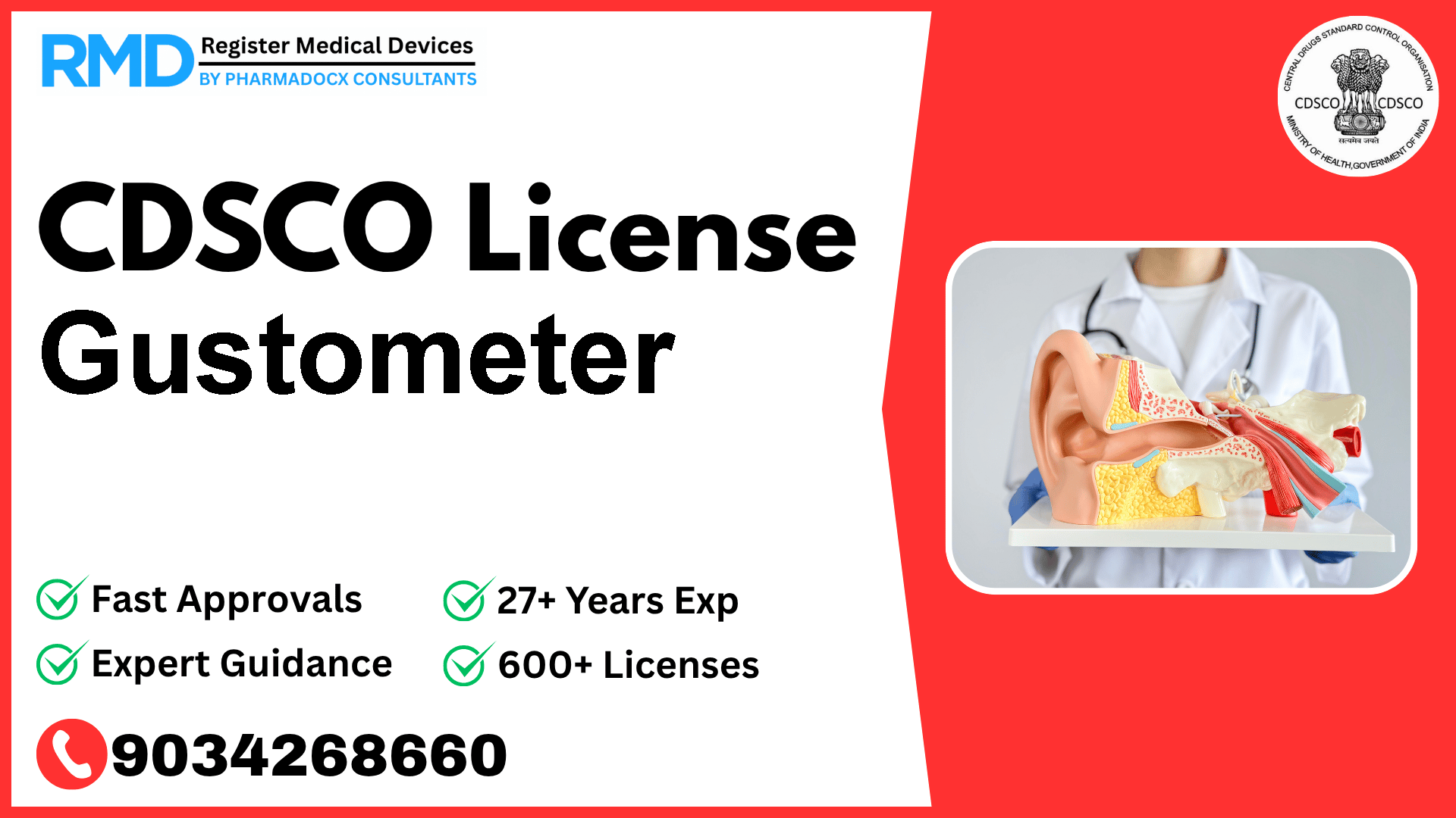 CDSCO License for Gustometer