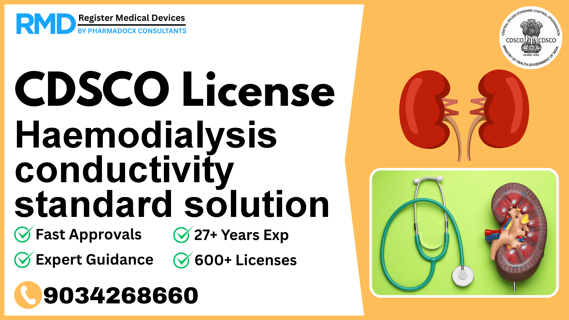 CDSCO License for Haemodialysis conductivity standard solution