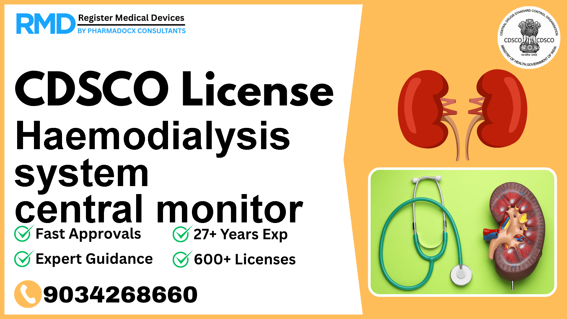 CDSCO License for Haemodialysis system central monitor