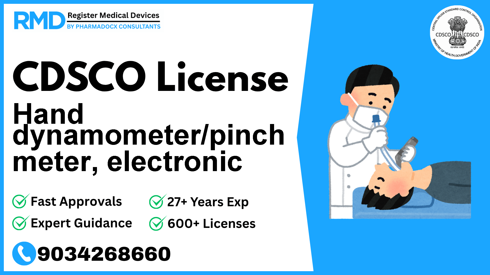 CDSCO License for Hand dynamometer/pinch meter, electronic