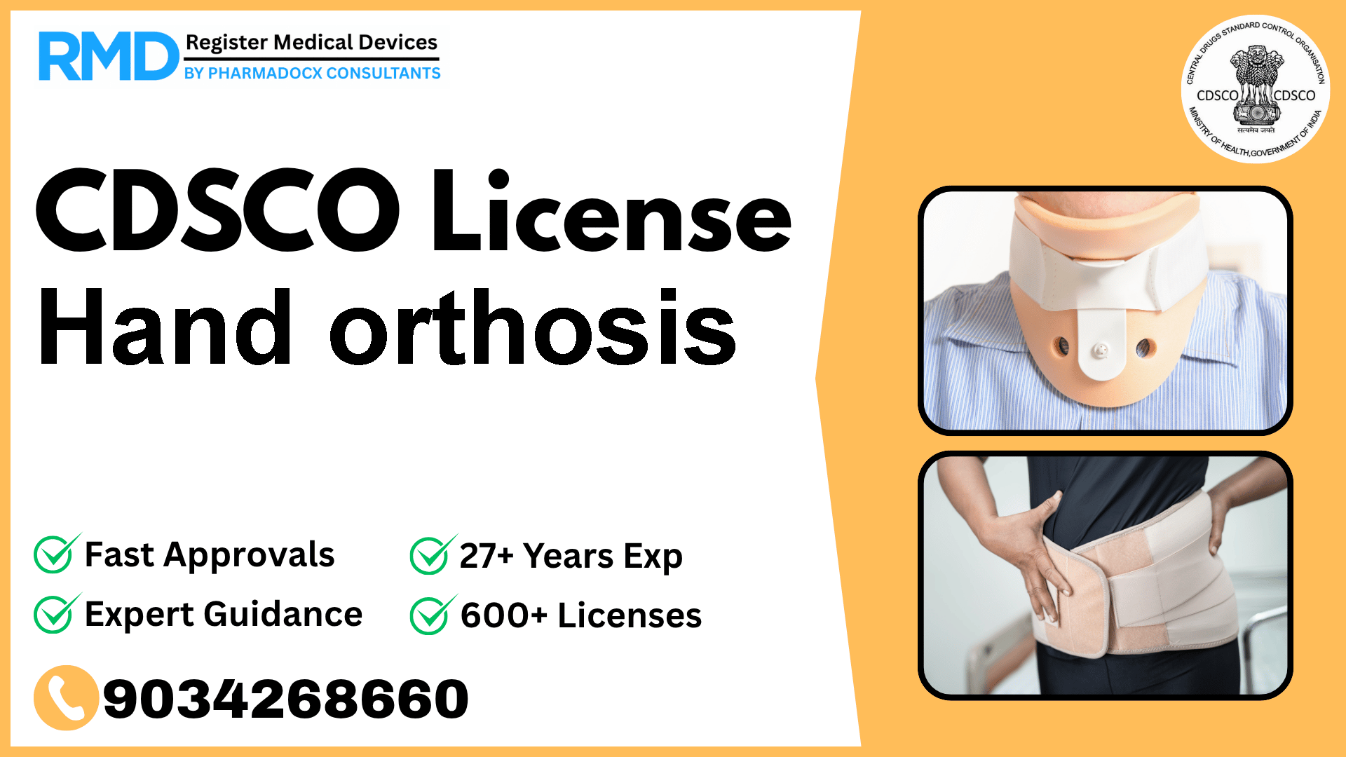 CDSCO License for Hand orthosis