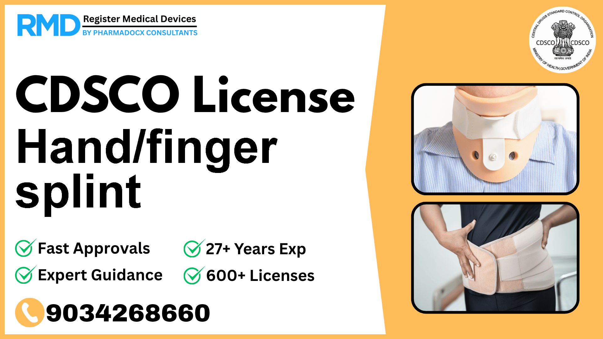 CDSCO License for Hand/finger splint