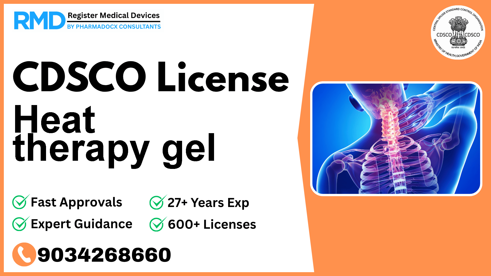 CDSCO License for Heat therapy gel