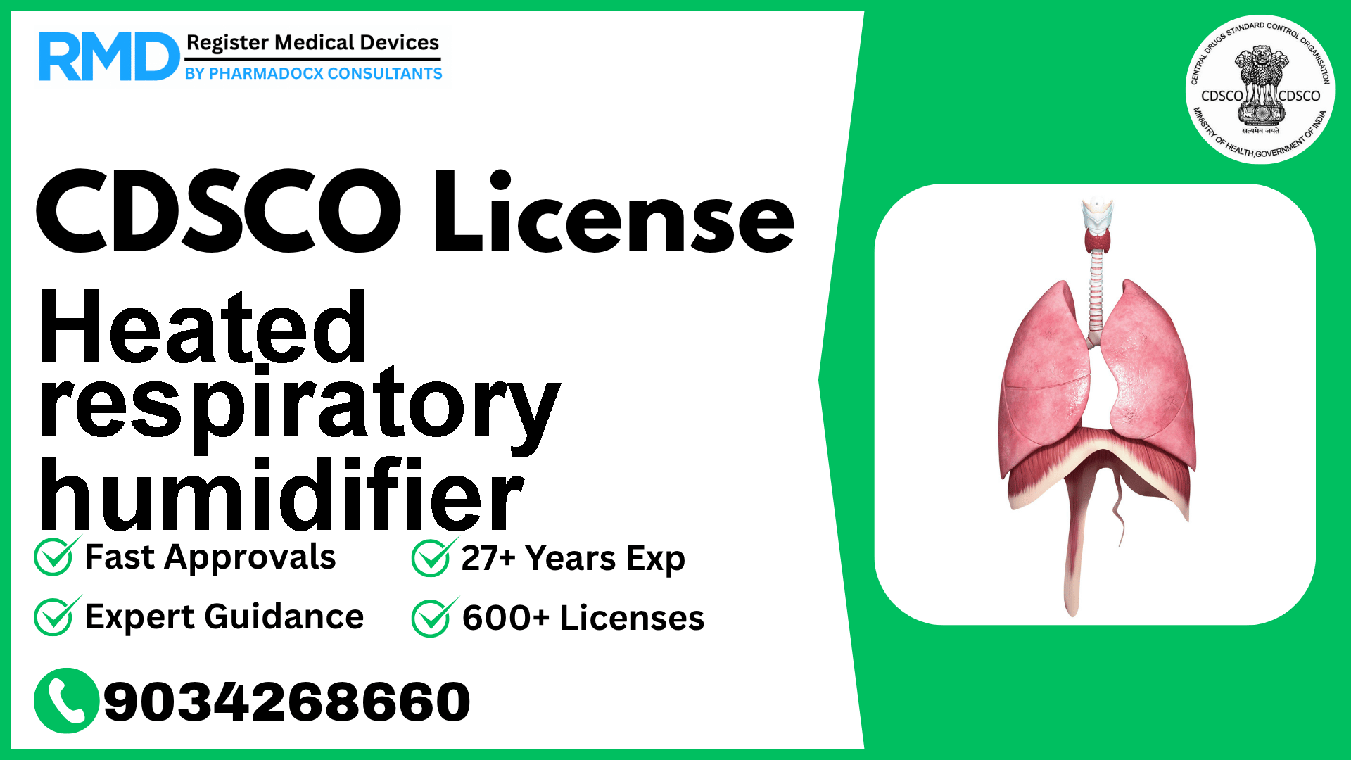 CDSCO License for Heated respiratory humidifier