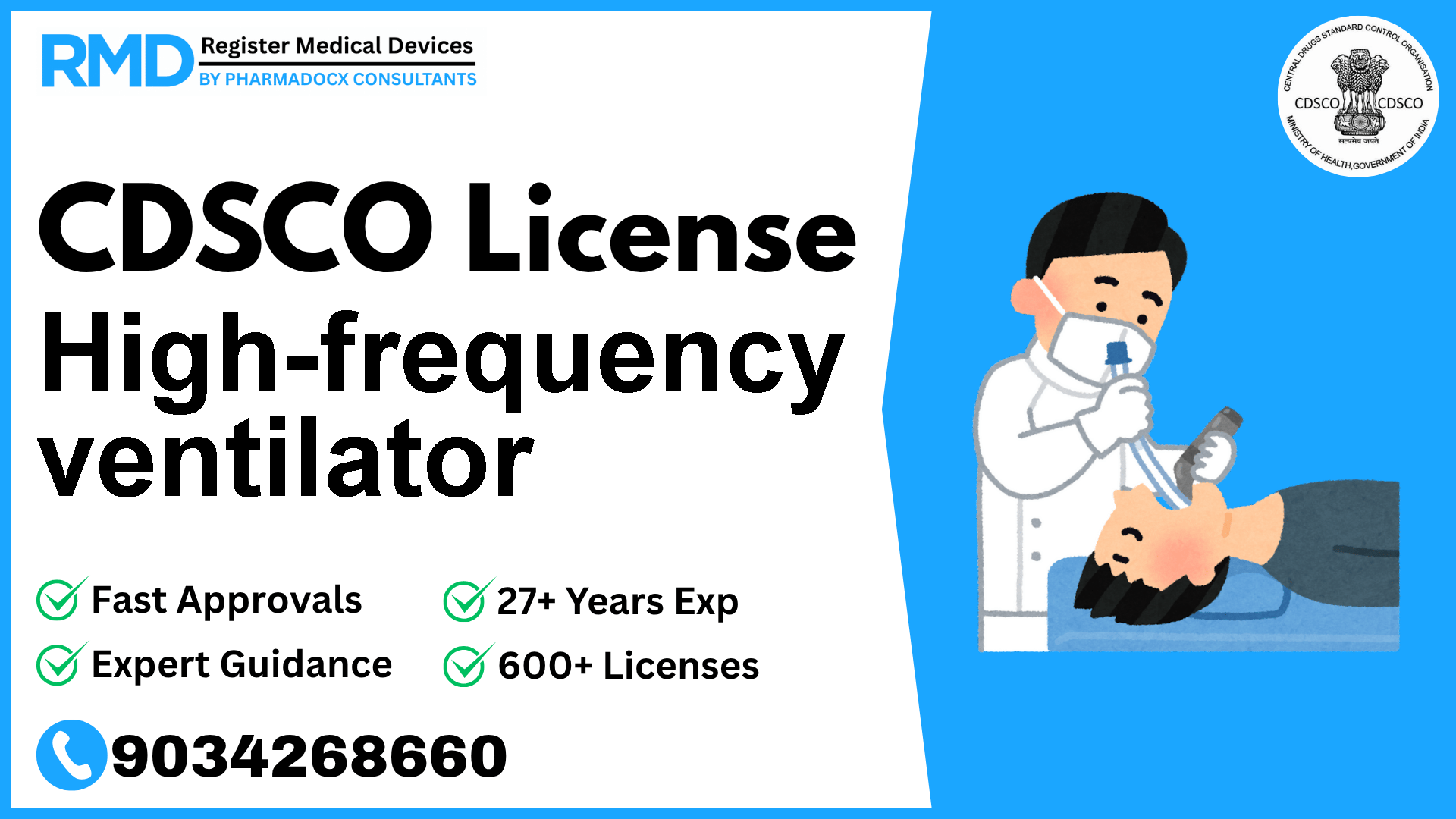 CDSCO License for High-frequency ventilator