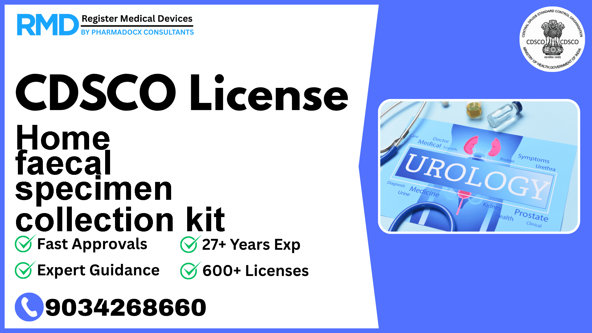 CDSCO License for Home faecal specimen collection kit