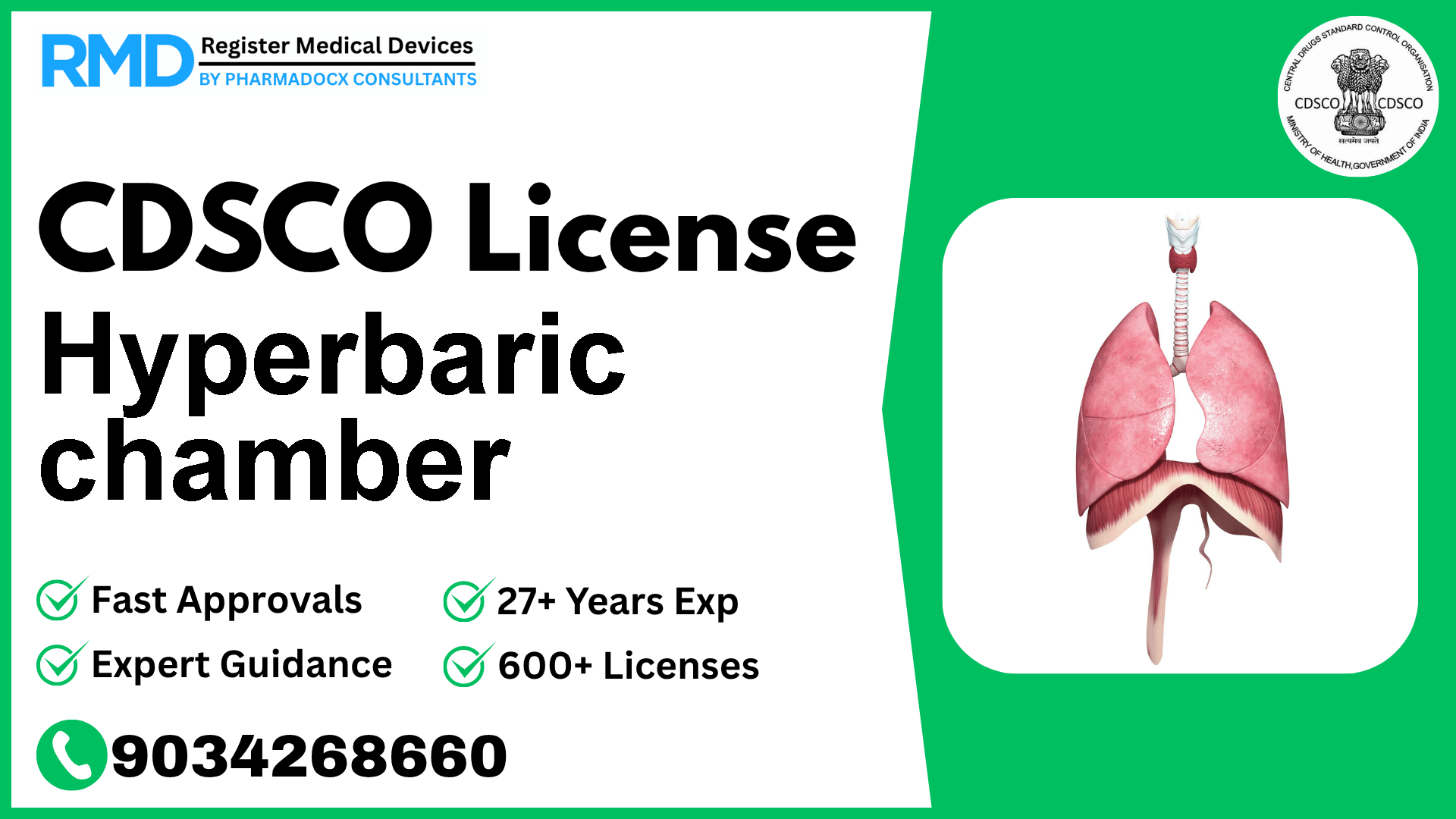 CDSCO License for Hyperbaric chamber