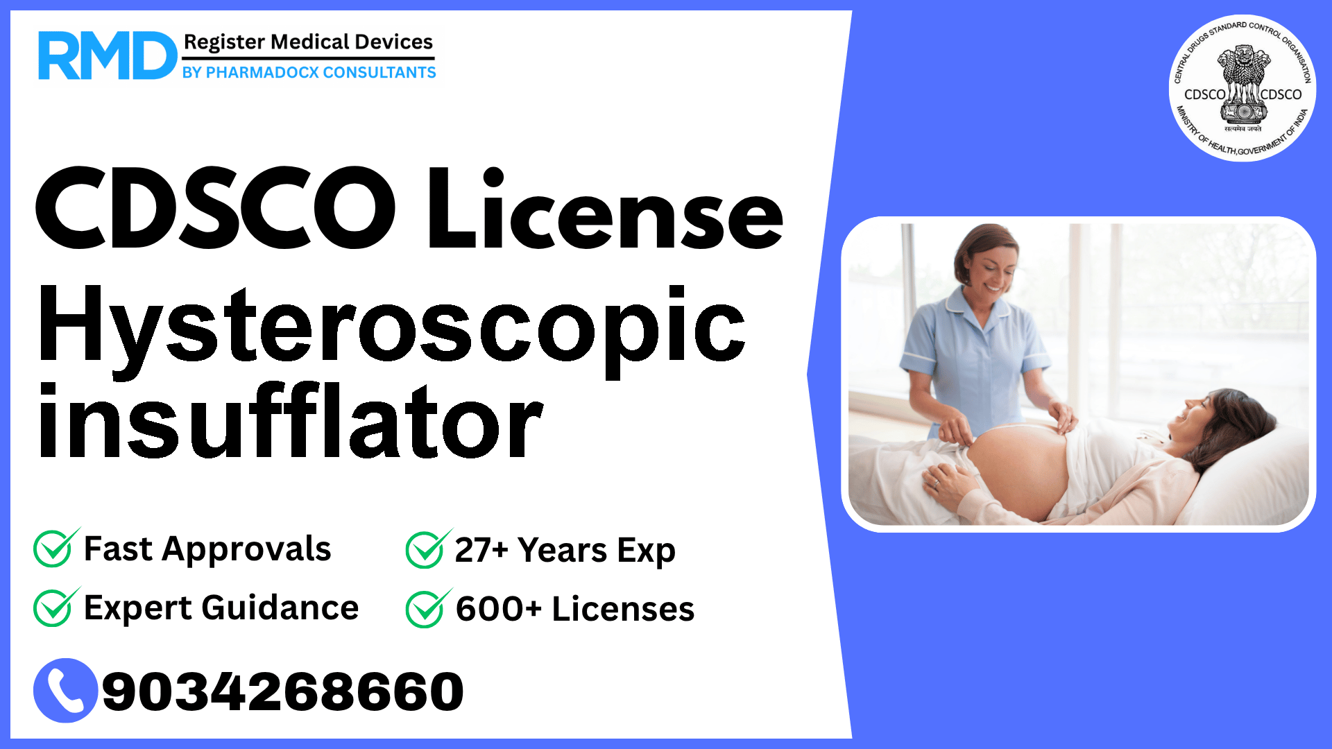 CDSCO License for Hysteroscopic insufflator