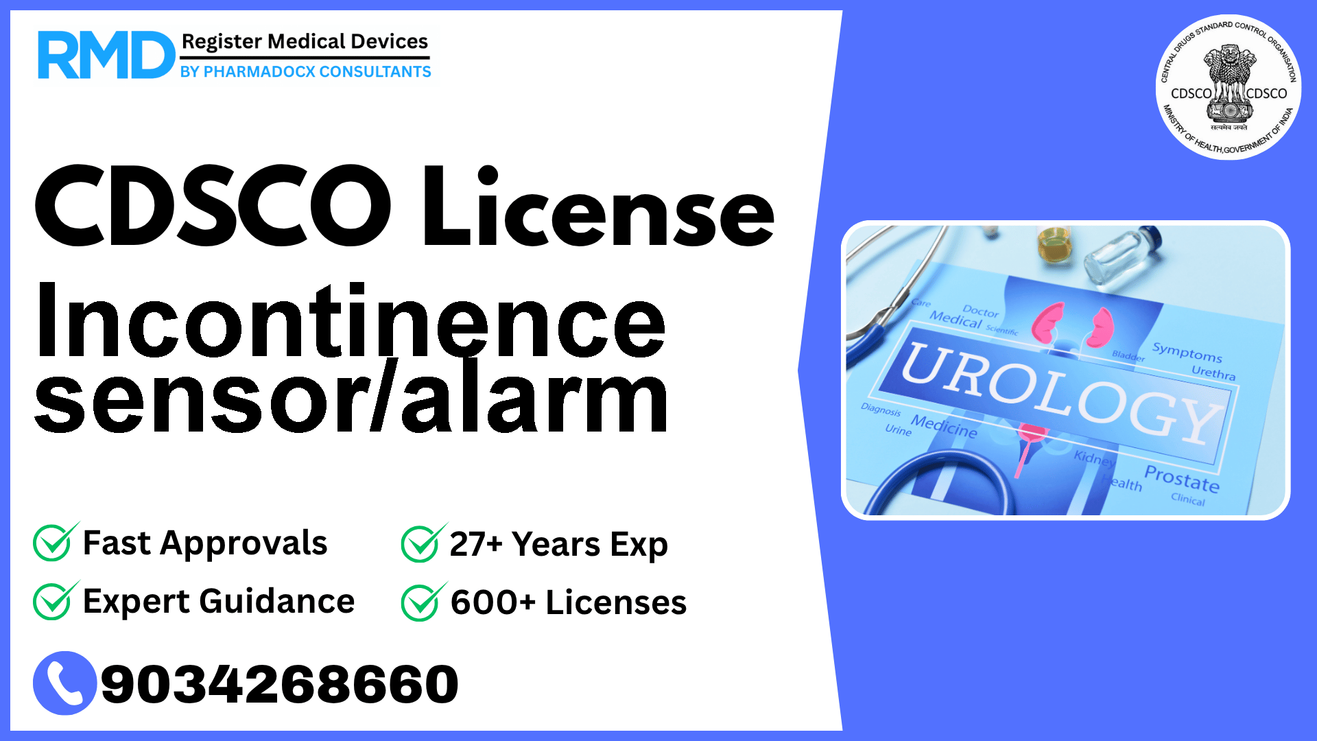 CDSCO License for Incontinence sensor/alarm
