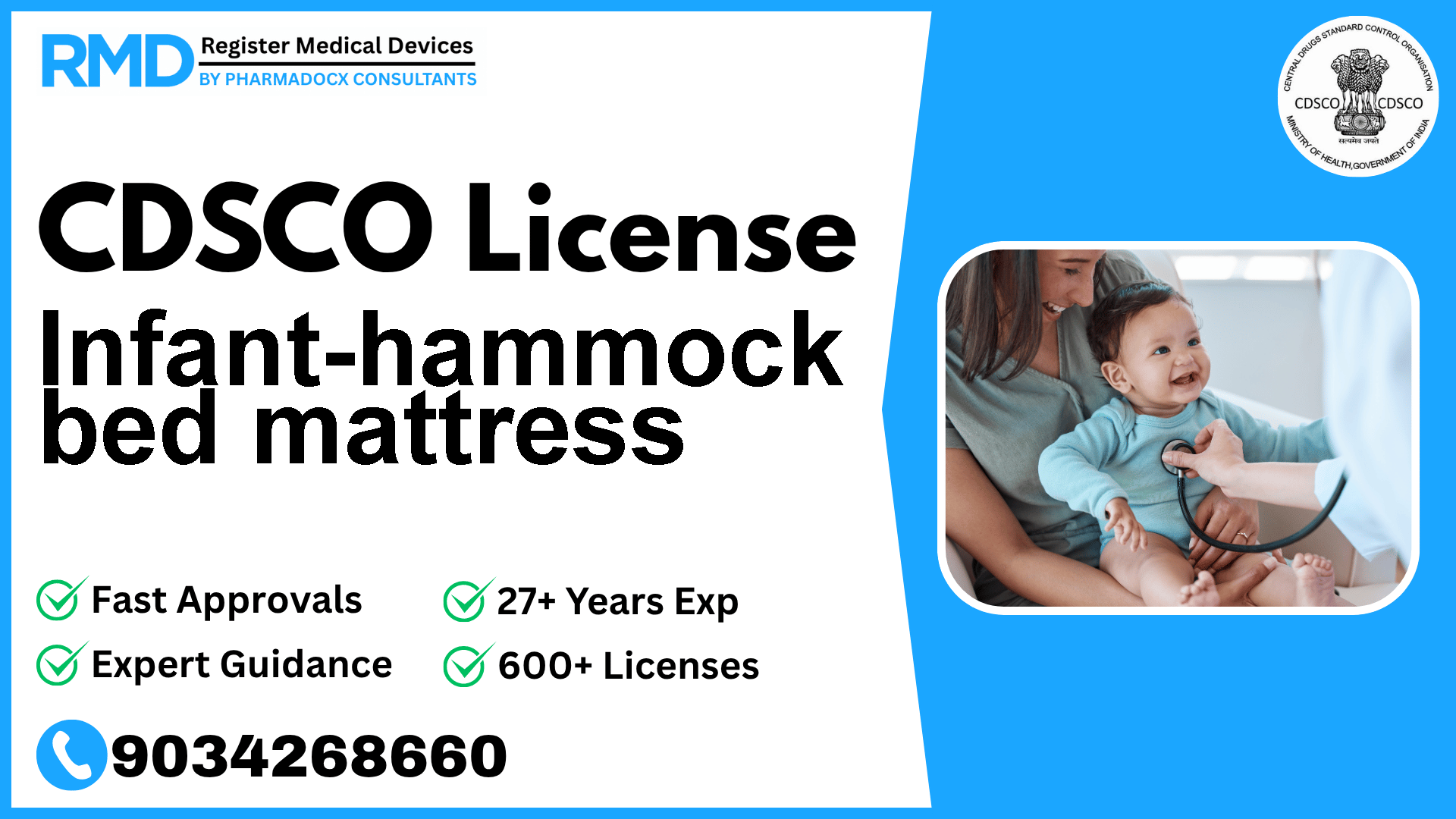 CDSCO License for Infant-hammock bed mattress
