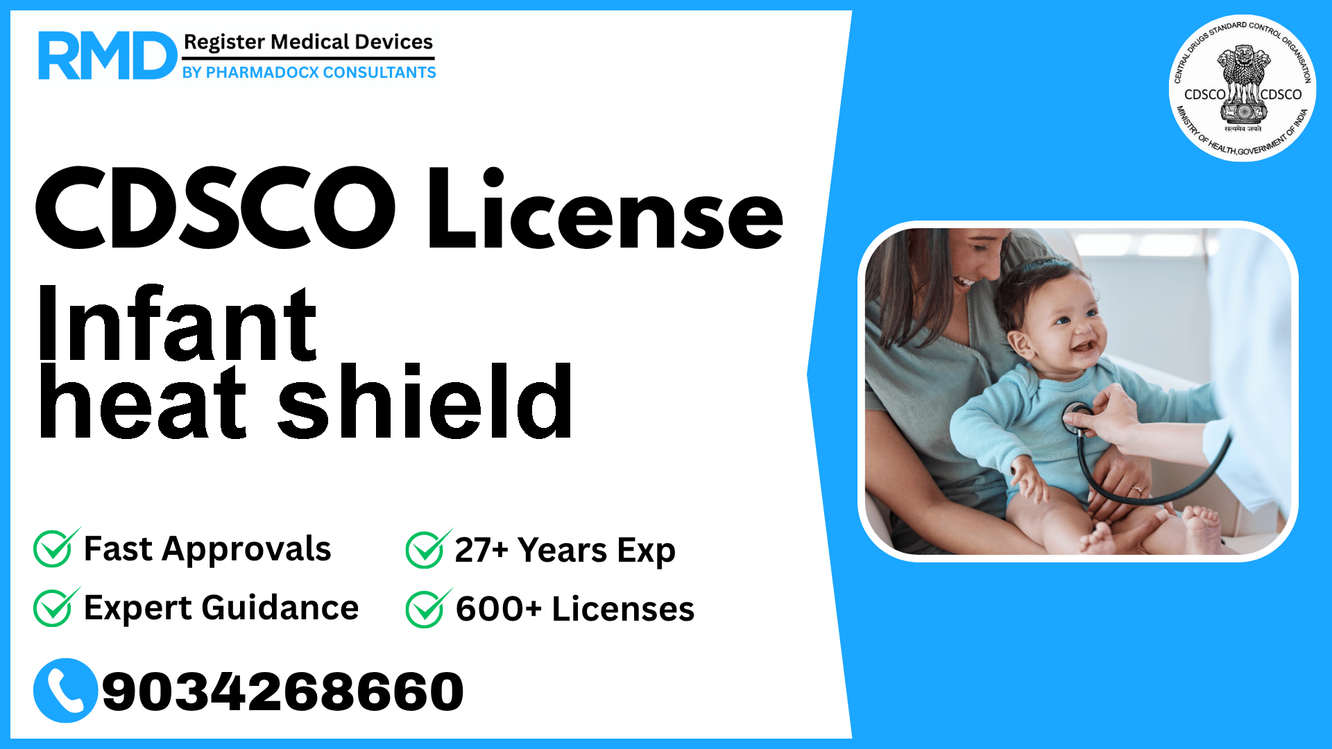 CDSCO License for Infant heat shield