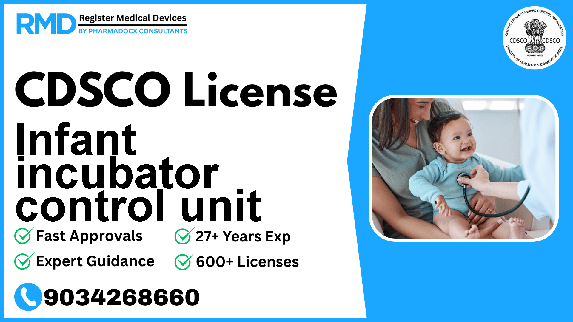 CDSCO License for Infant incubator control unit