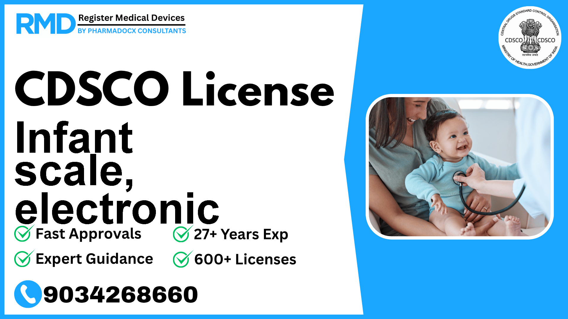 CDSCO License for Infant scale, electronic