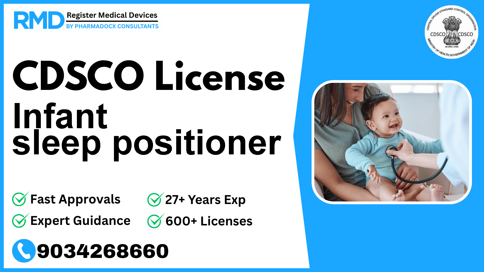 CDSCO License for Infant sleep positioner