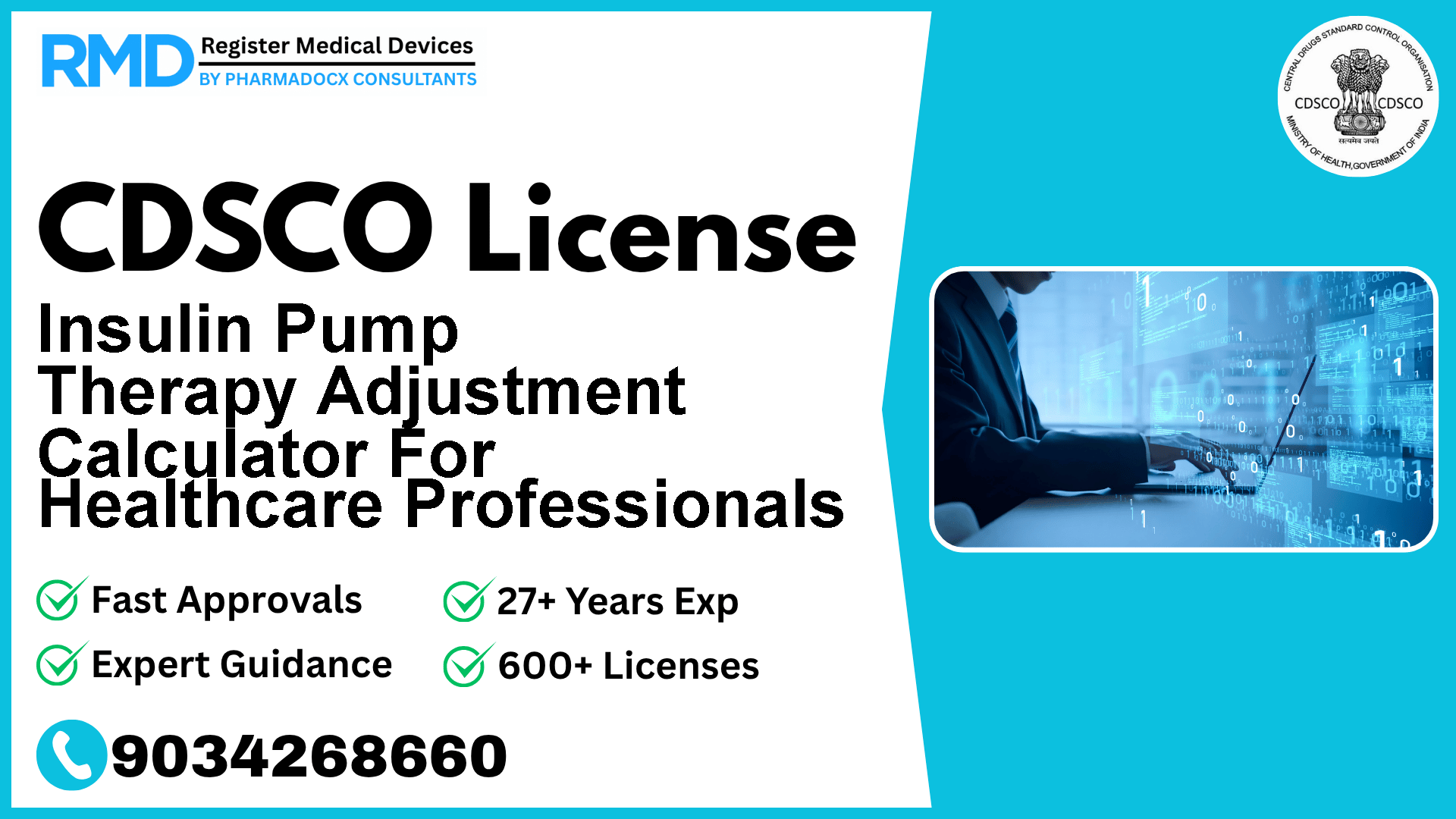 CDSCO License for Insulin Pump Therapy Adjustment Calculator For Healthcare Professionals