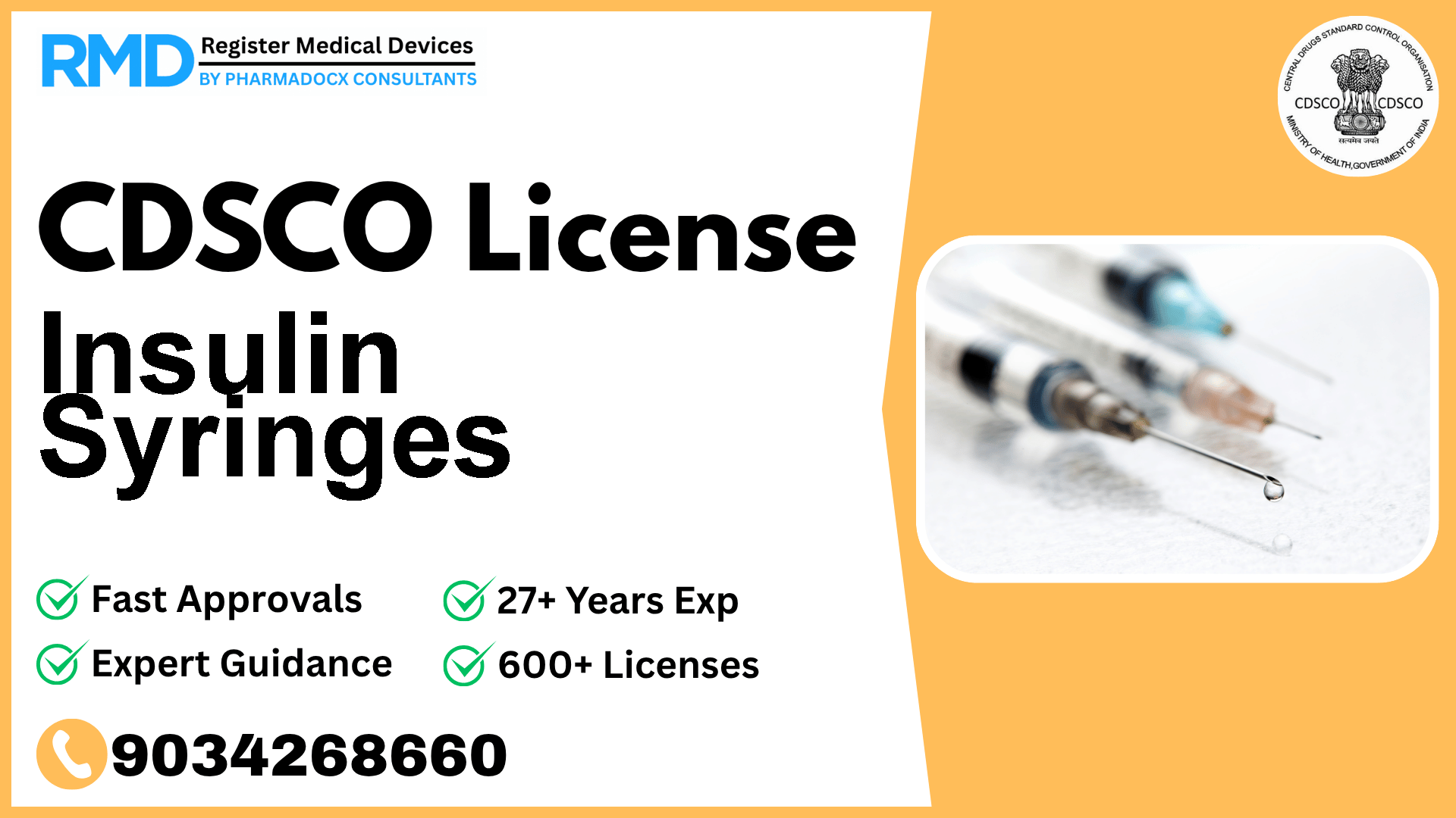 CDSCO License for Insulin Syringes