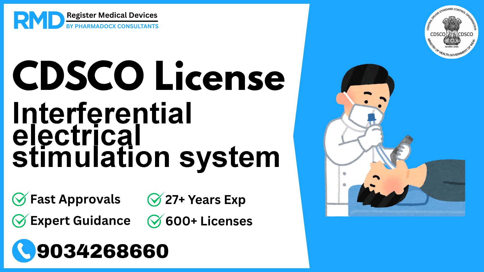 CDSCO License for Interferential electrical stimulation system