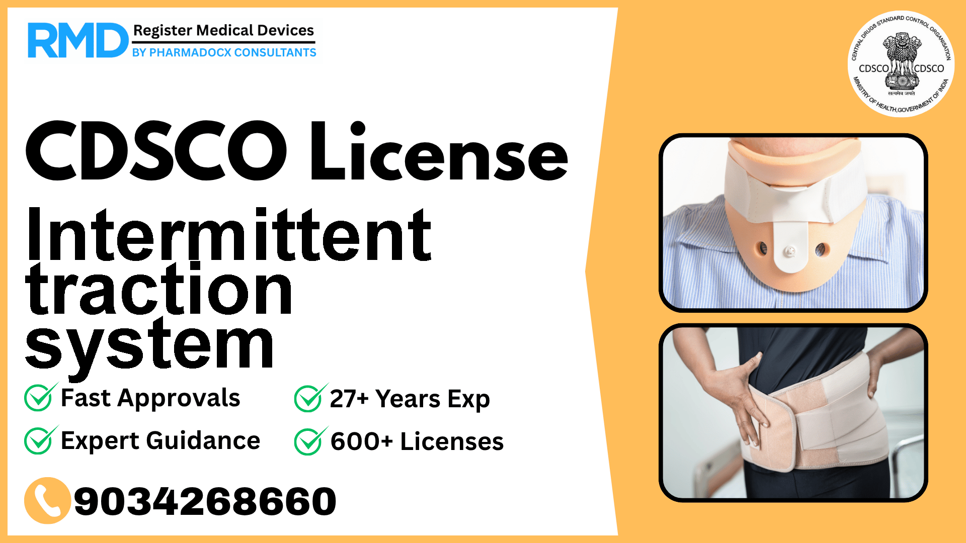CDSCO License for Intermittent traction system