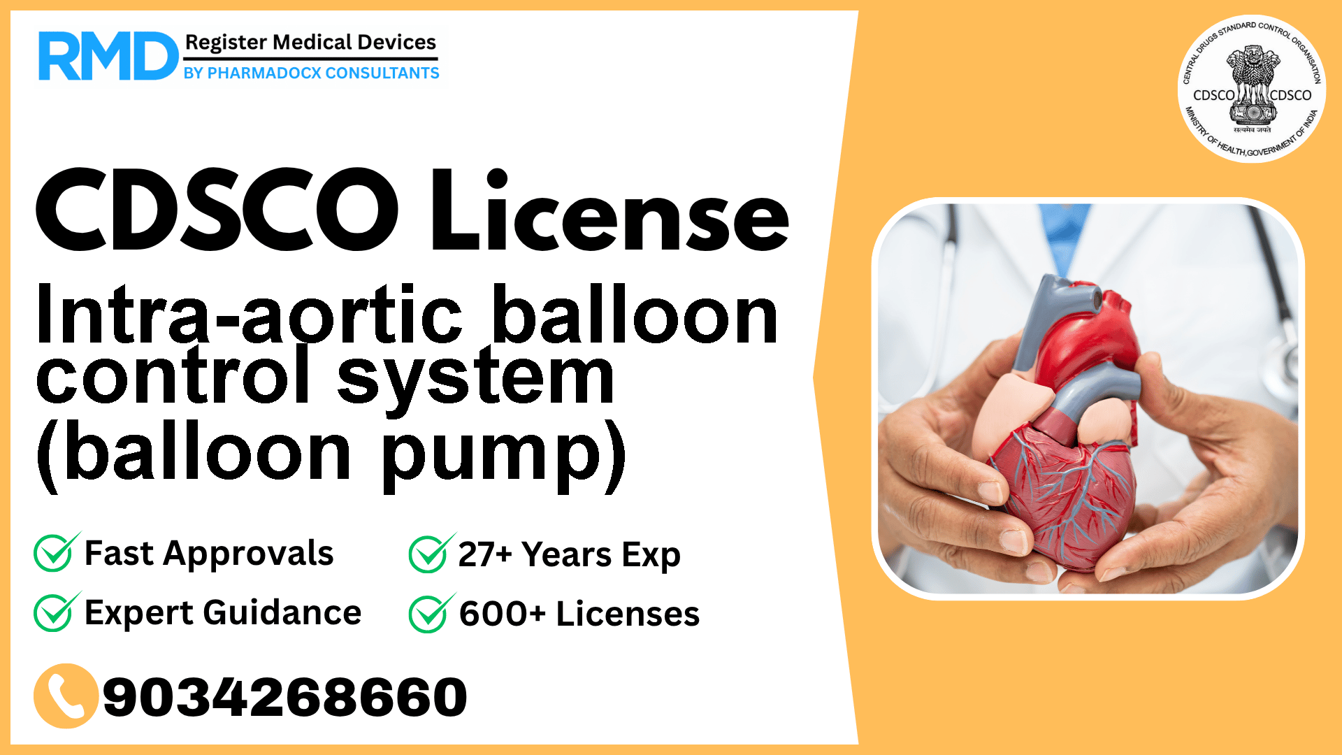CDSCO License for Intra-aortic balloon control system (balloon pump)