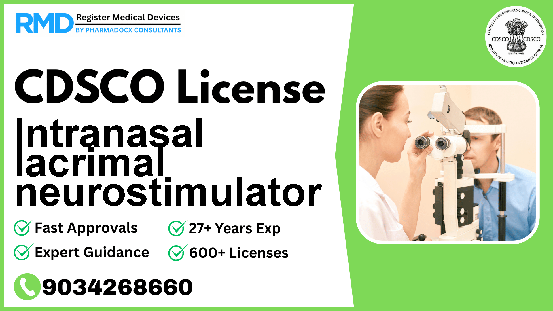 CDSCO License for Intranasal lacrimal neurostimulator