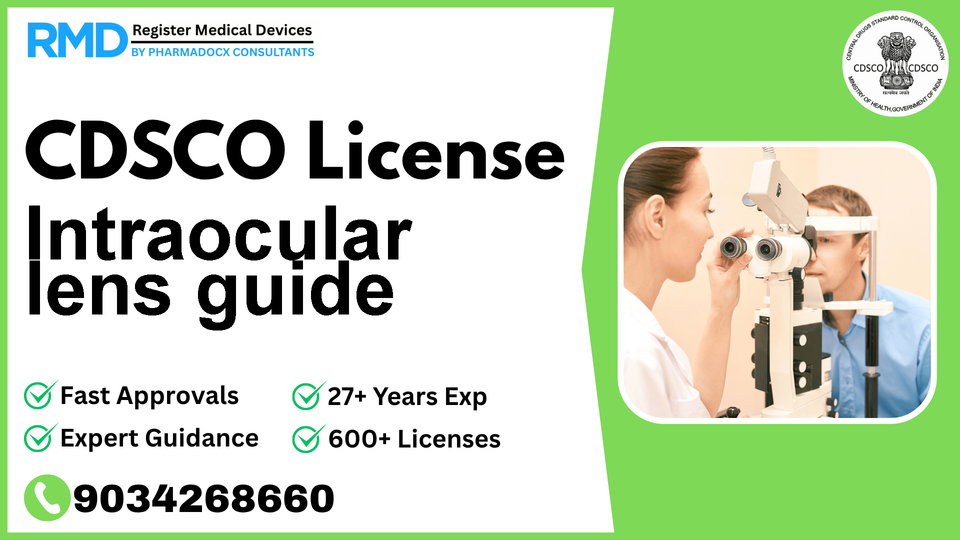 CDSCO License for Intraocular lens guide