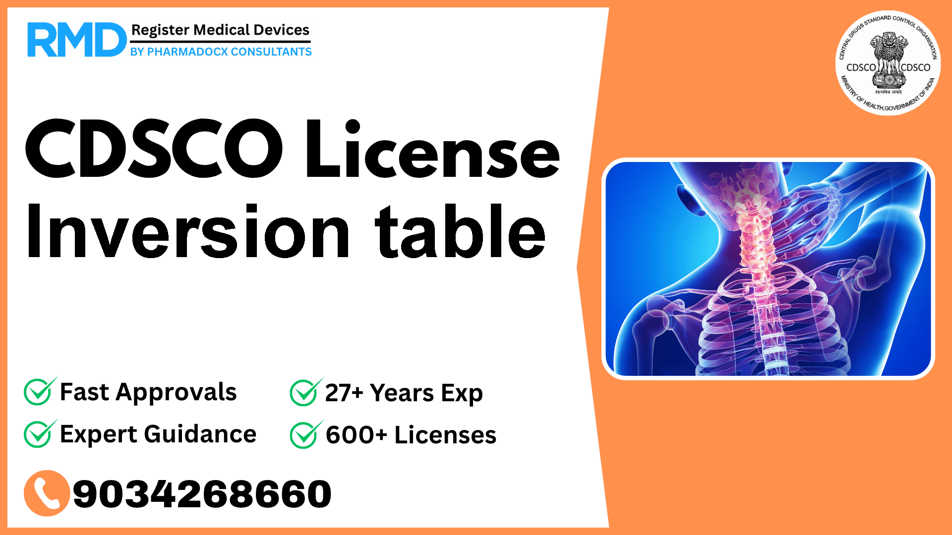 CDSCO License for Inversion table
