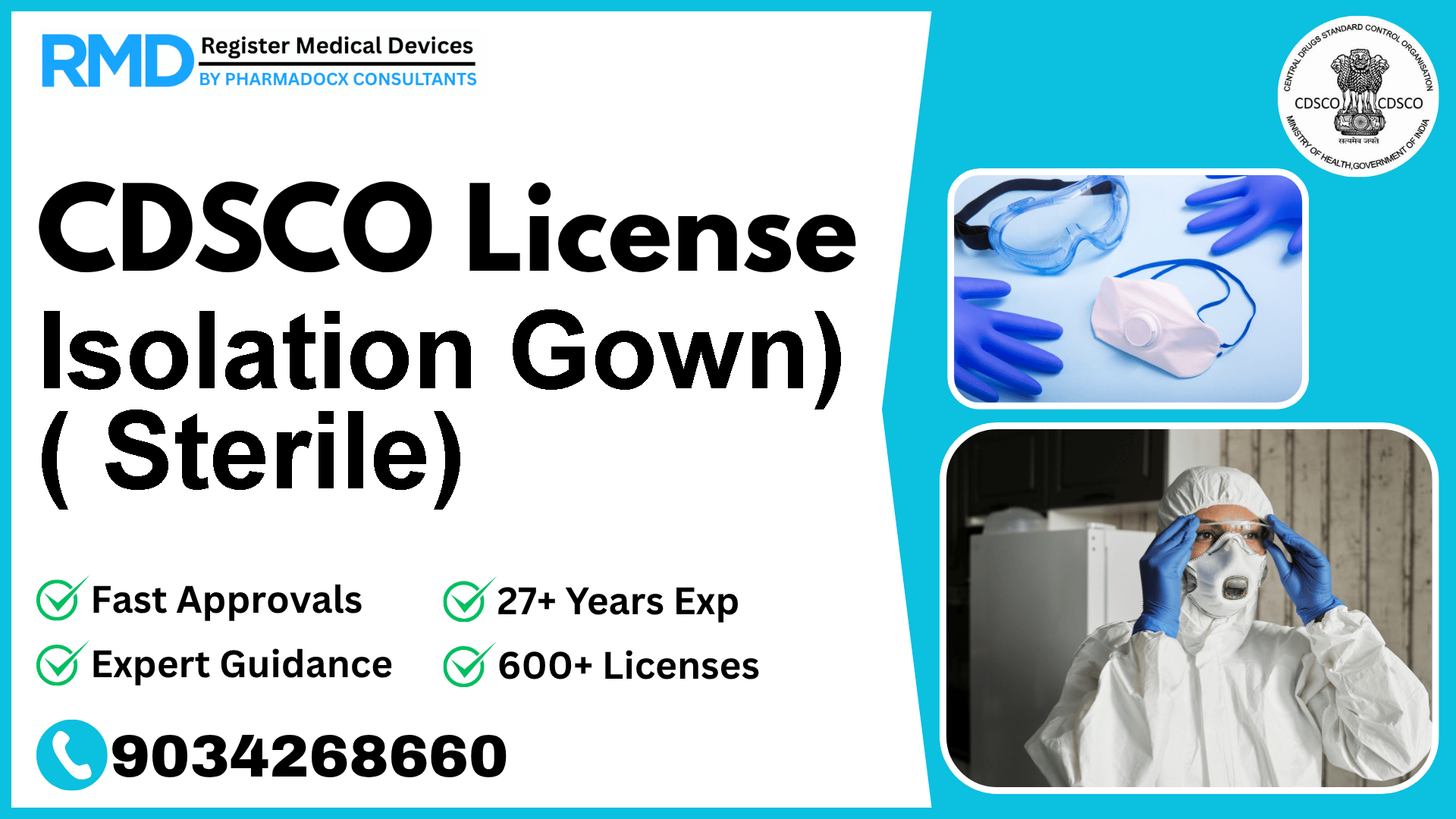 CDSCO License for Isolation Gown) ( Sterile)