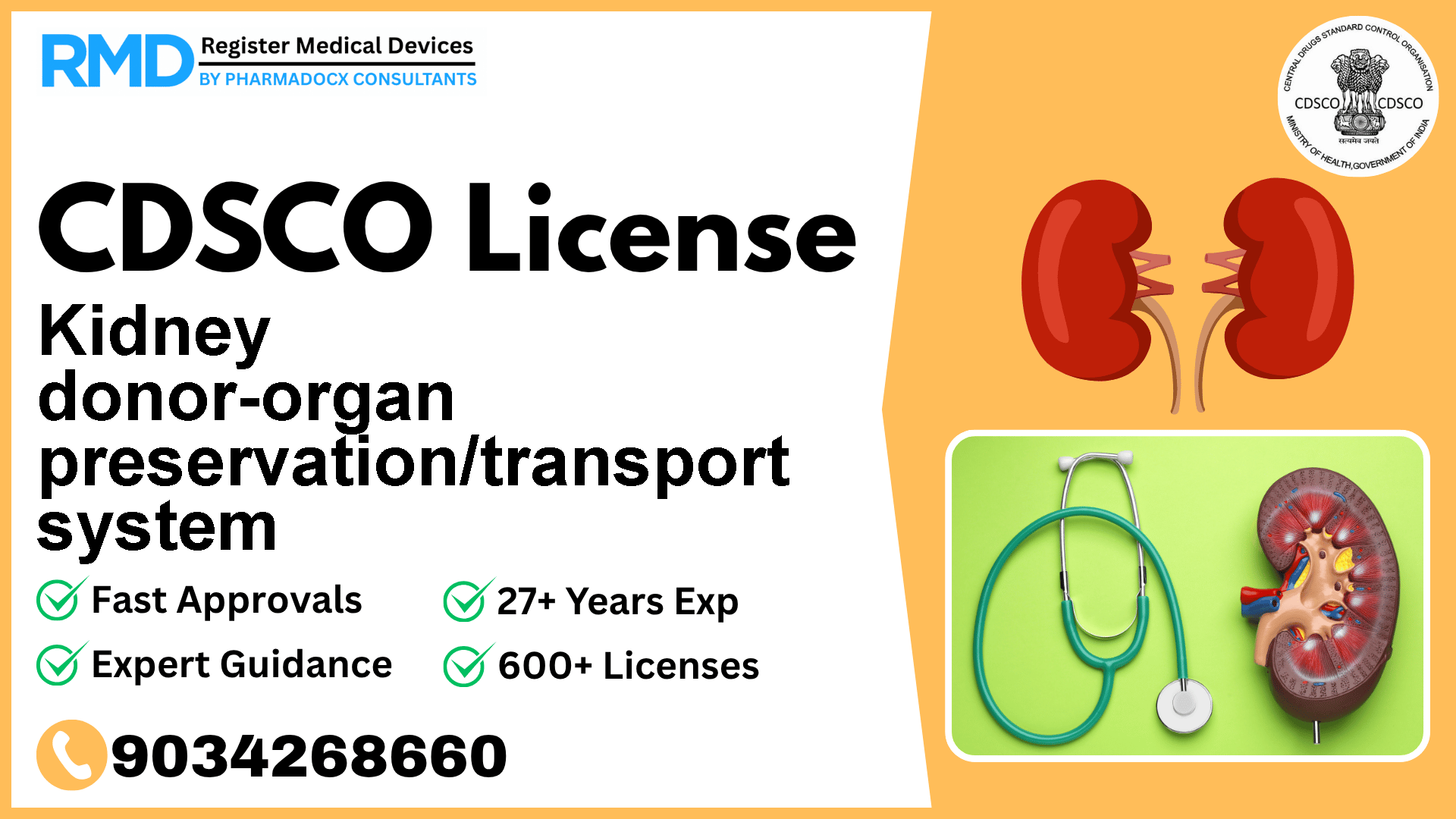 CDSCO License for Kidney donor-organ preservation/transport system