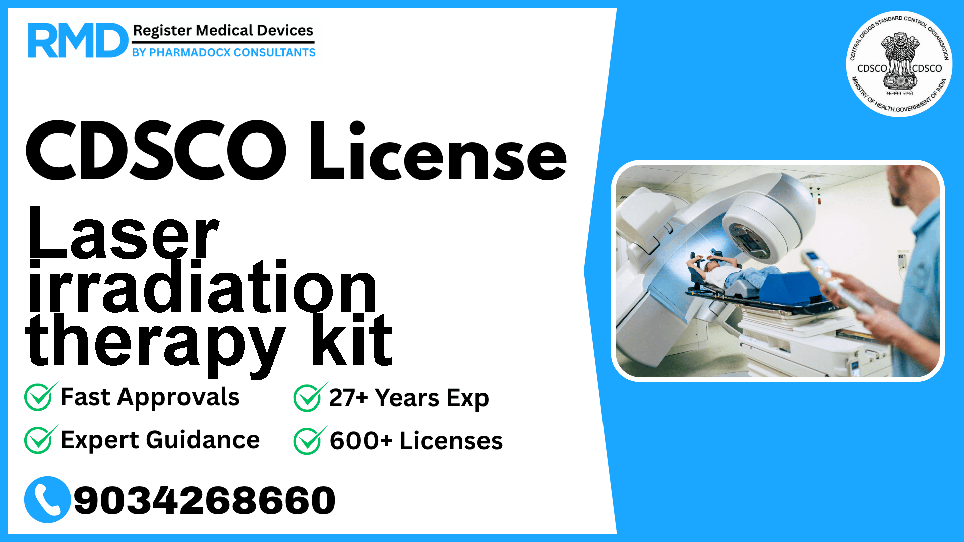 CDSCO License for Laser irradiation therapy kit
