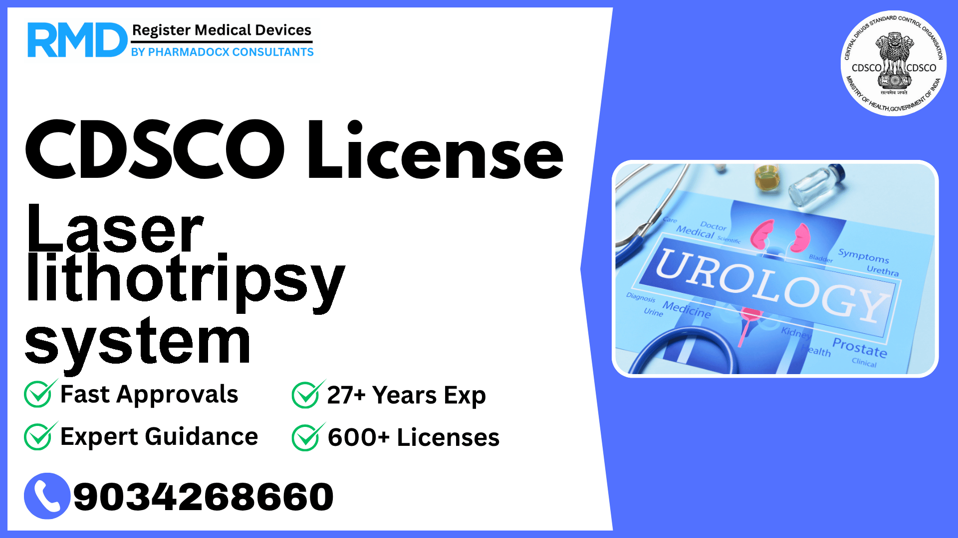 CDSCO License for Laser lithotripsy system