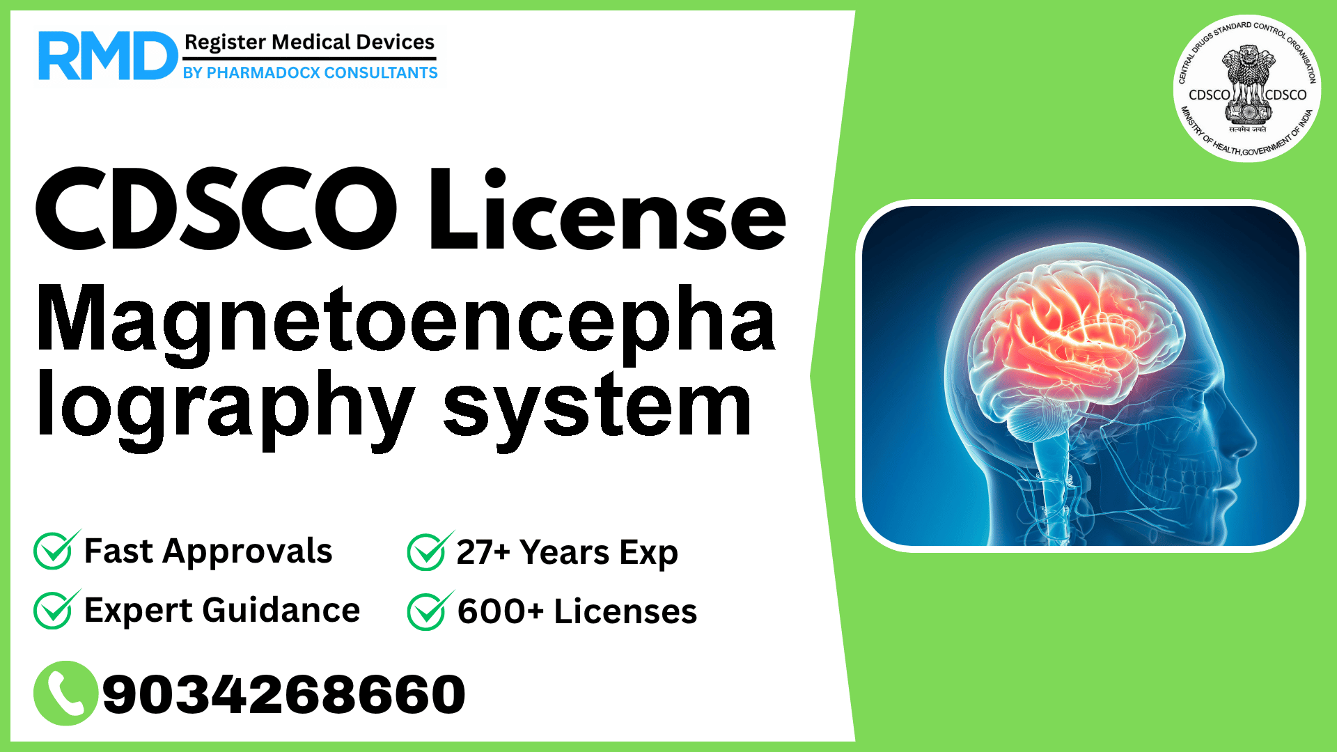 CDSCO License for Magnetoencepha lography system