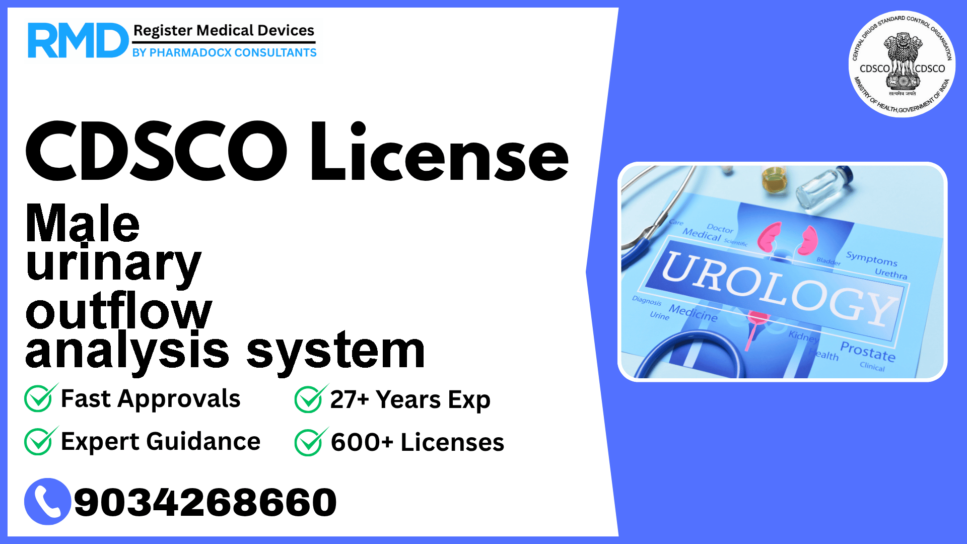CDSCO License for Male urinary outflow analysis system