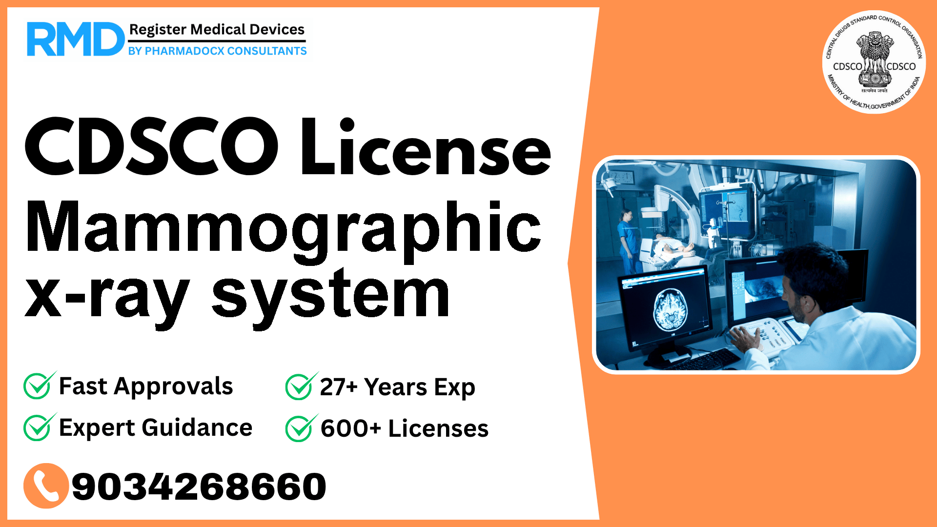 CDSCO License for Mammographic x-ray system