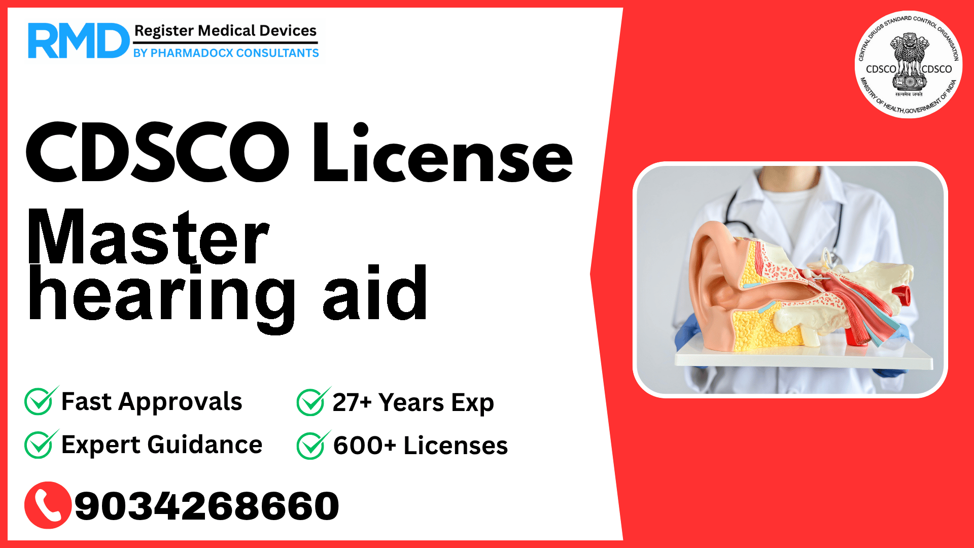 CDSCO License for Master hearing aid
