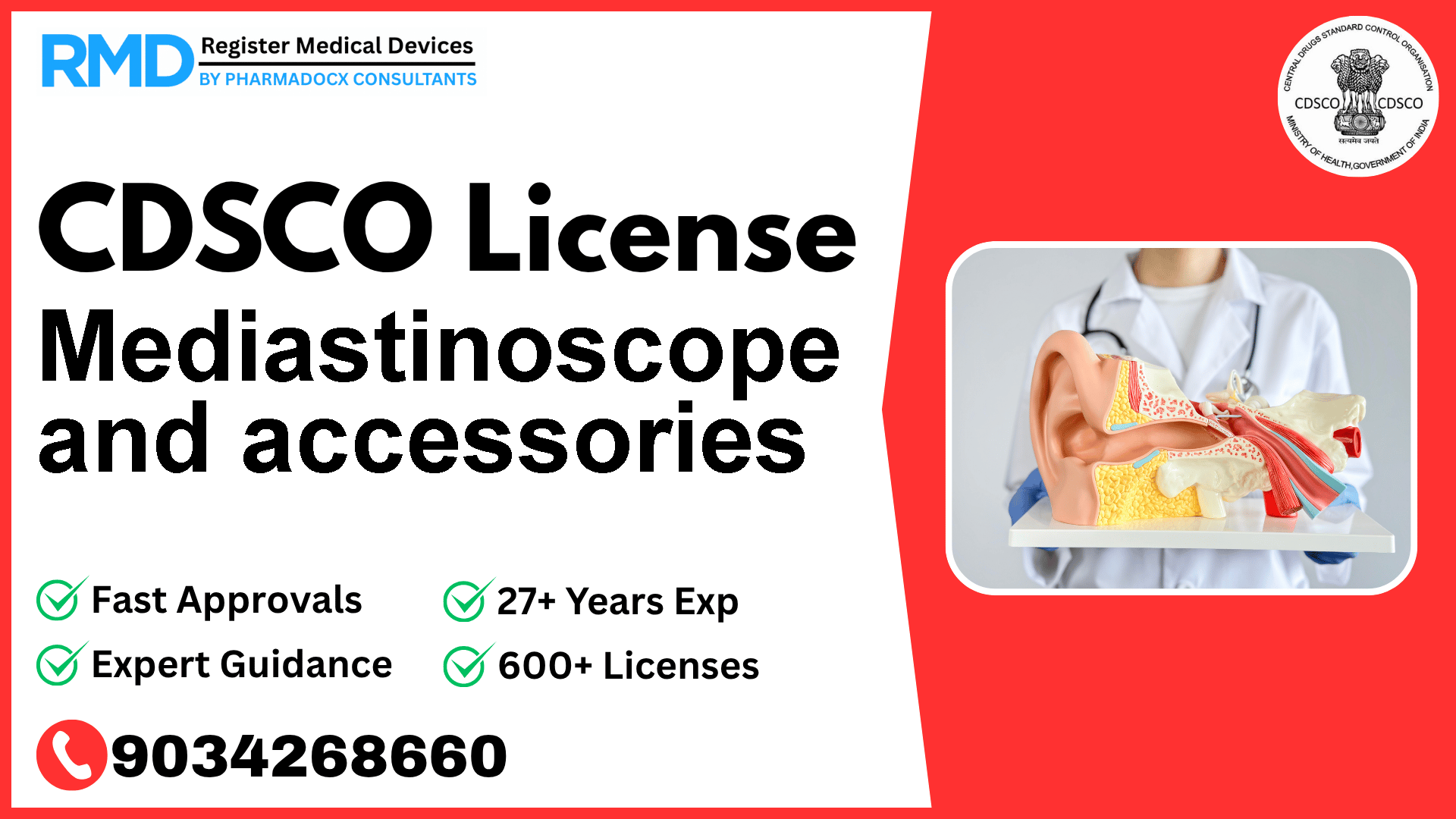 CDSCO License for Mediastinoscope and accessories