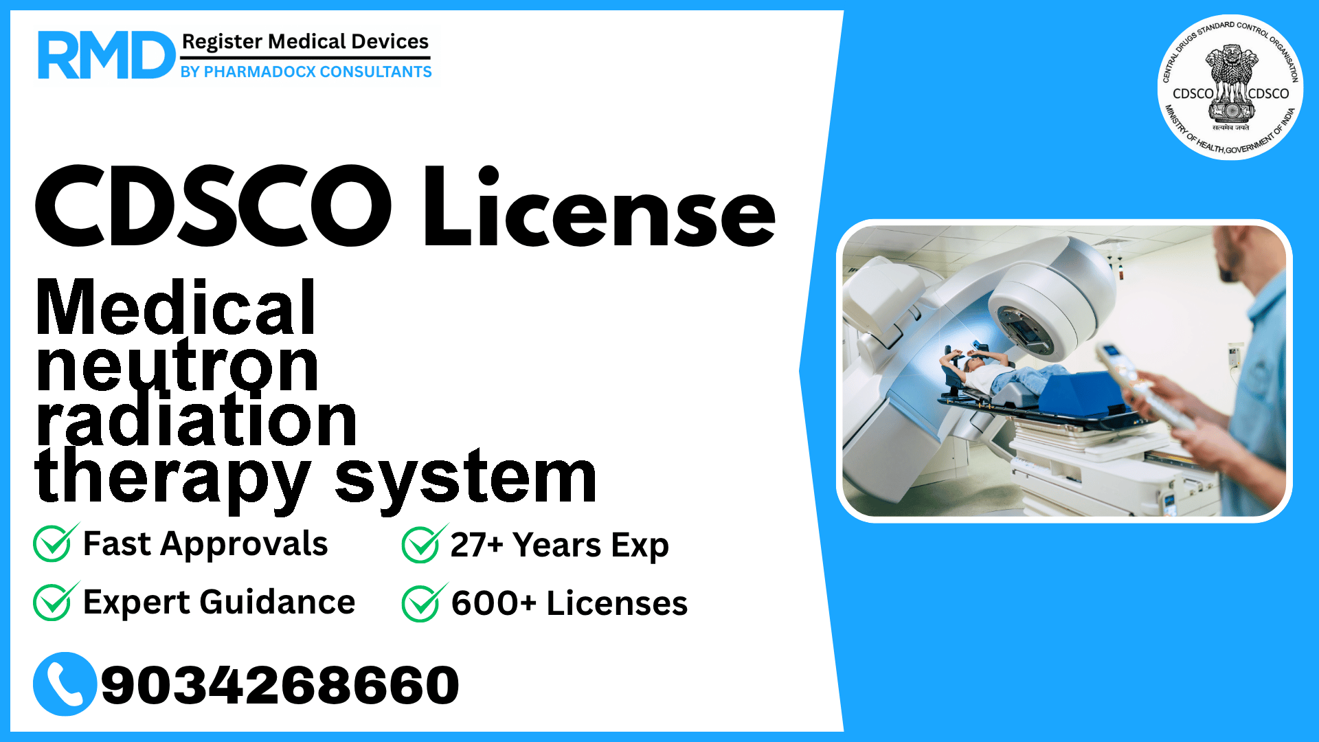 CDSCO License for Medical neutron radiation therapy system