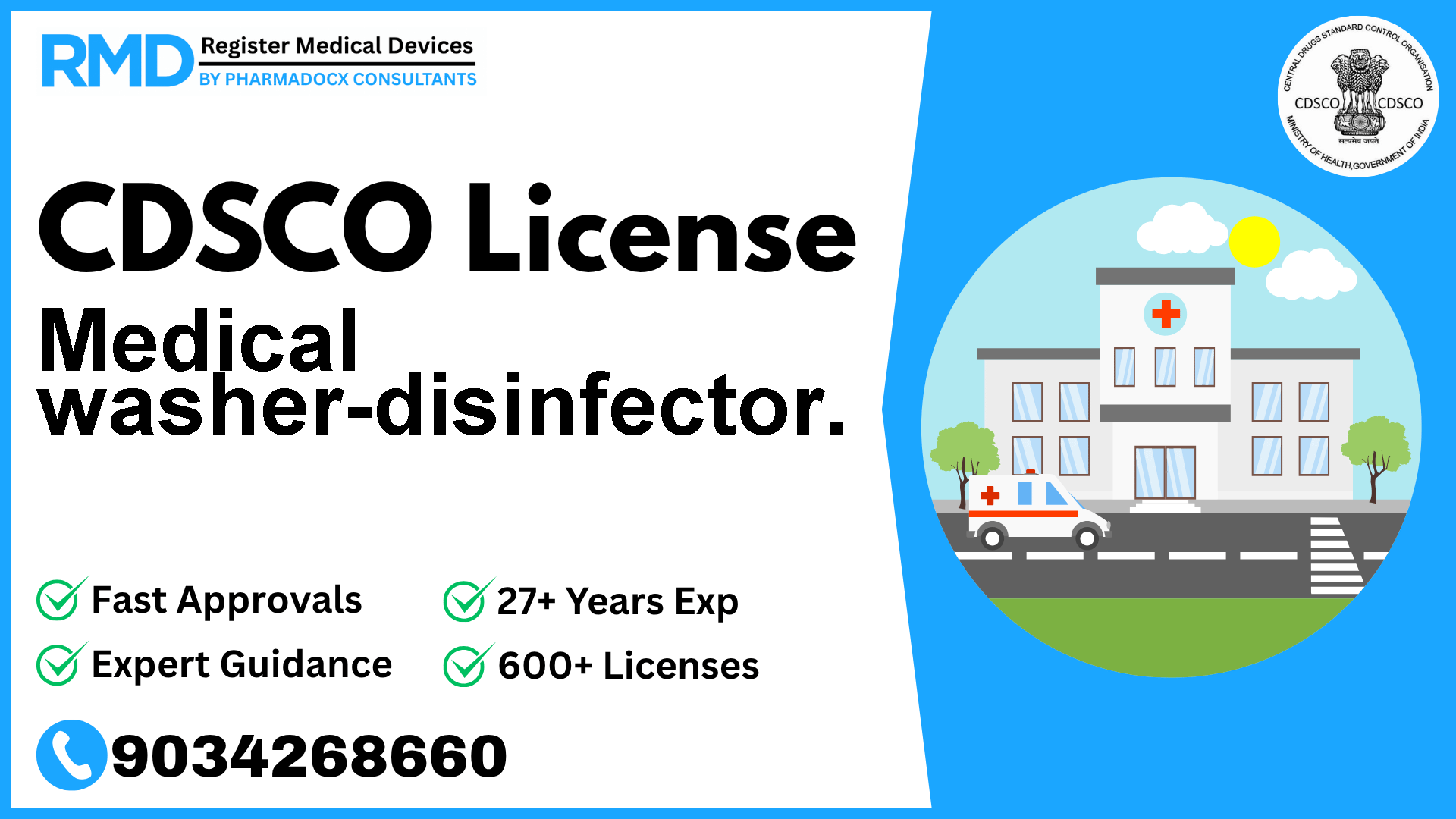 CDSCO License for Medical washer-disinfector.