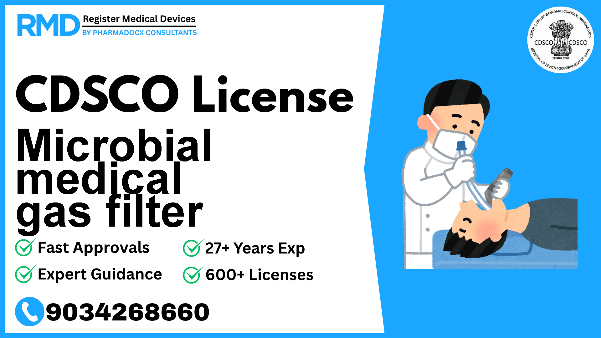 CDSCO License for Microbial medical gas filter