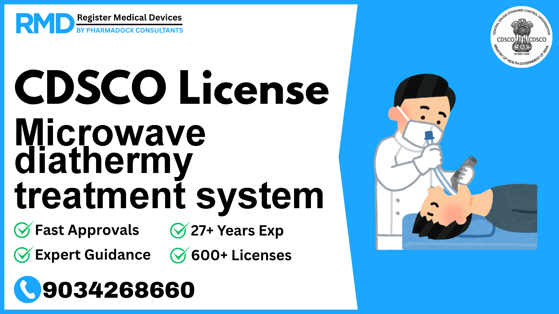 CDSCO License for Microwave diathermy treatment system