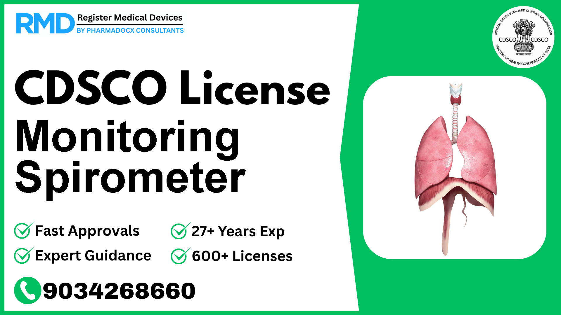 CDSCO License for Monitoring Spirometer