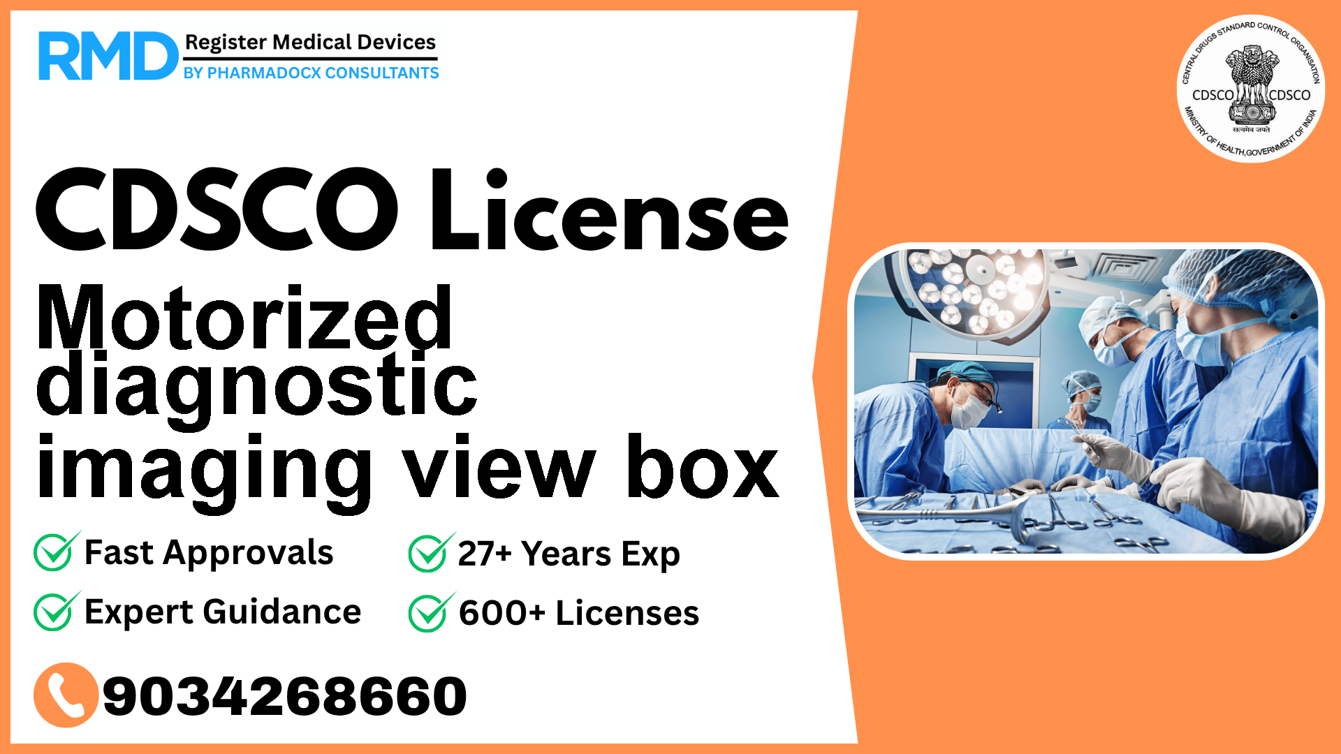 CDSCO License for Motorized diagnostic imaging view box