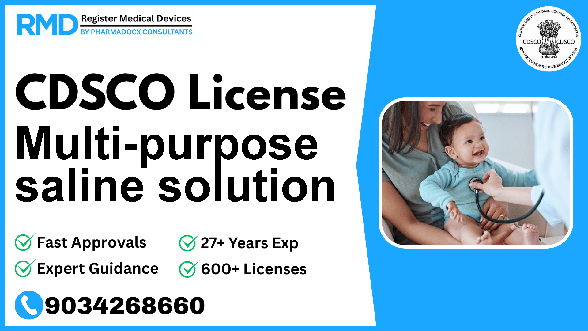 CDSCO License for Multi-purpose saline solution